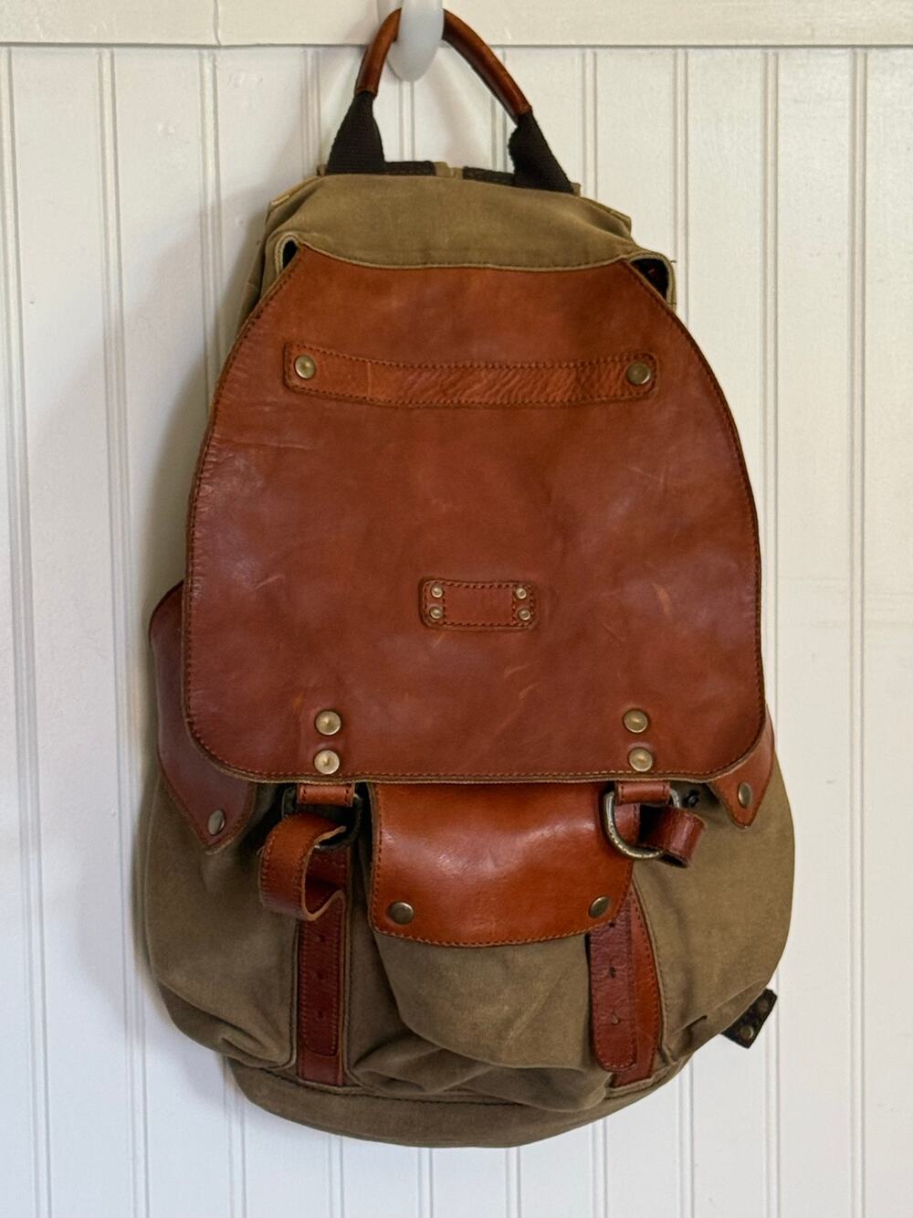 Vintage Will Leather Goods Eugene OR Lennon backpack brown canvas